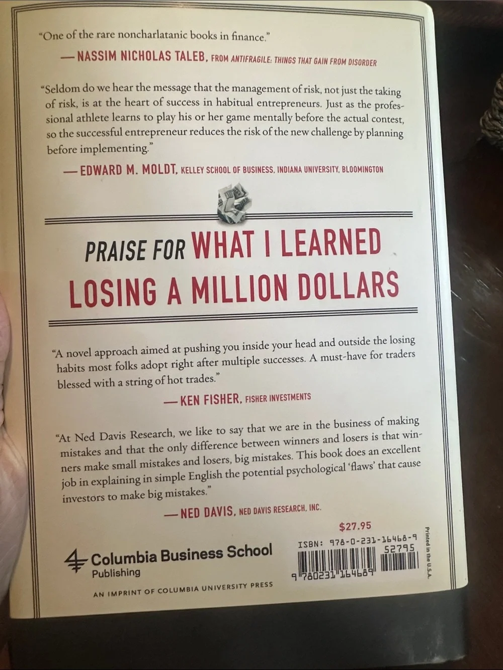 What I Learned Losing A Million Dollars by Jim Paul and Brendan Moynihan